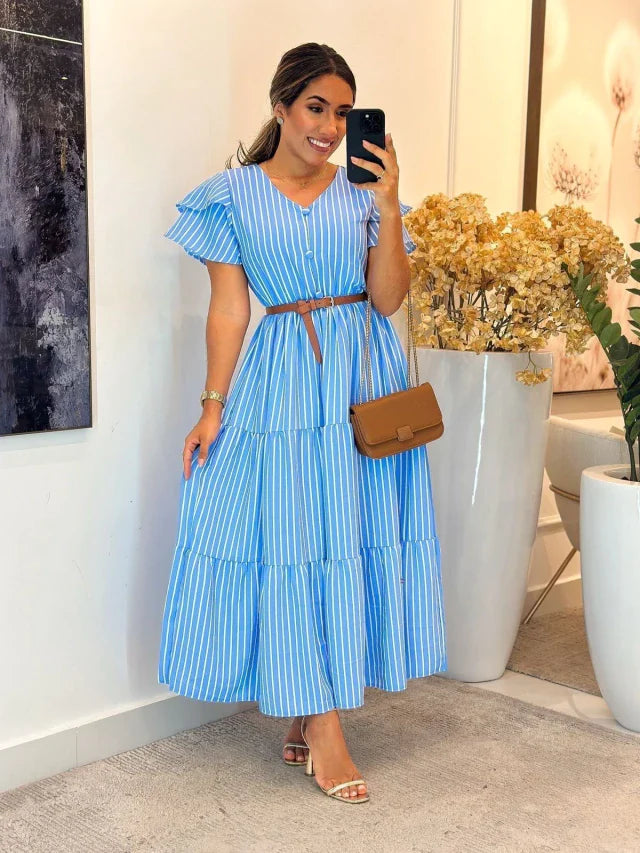 1184 - Vestido Crepe | Manga dupla