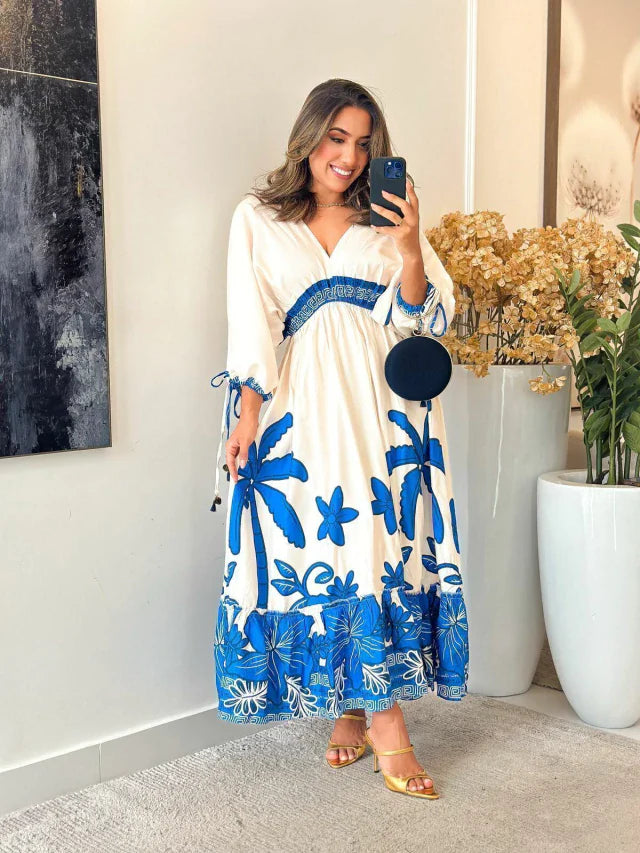 2283 - Vestido inspiração Farm | Manga morcego