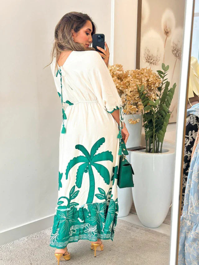 2283 - Vestido inspiração Farm | Manga morcego