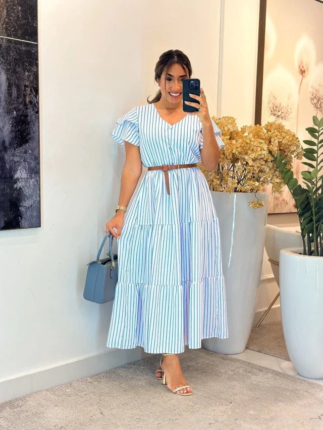 1184 - Vestido Crepe | Manga dupla