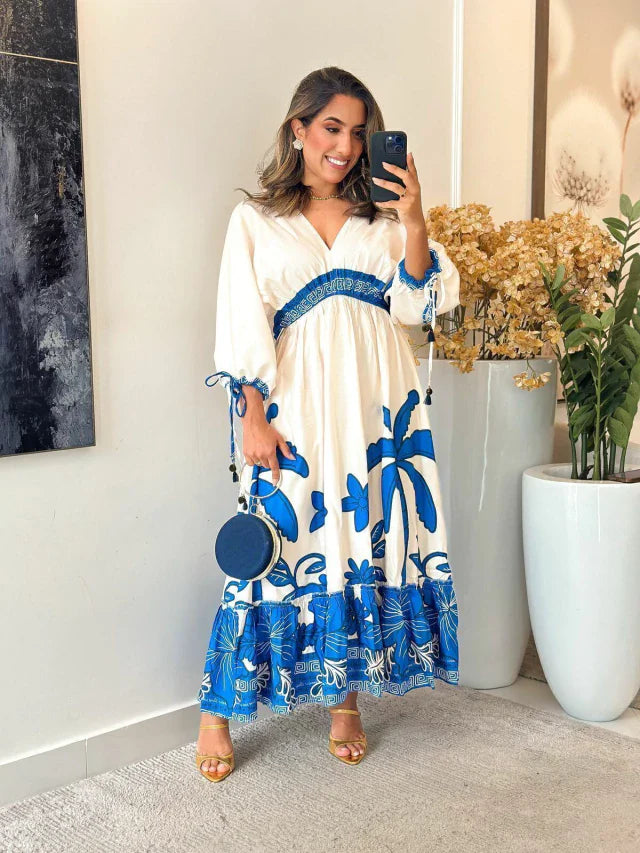 2283 - Vestido inspiração Farm | Manga morcego