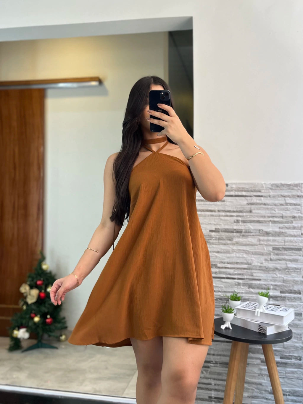 Vestido Melinda Marrom