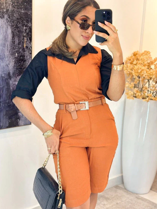 1188 - Conjunto linho | com cinto