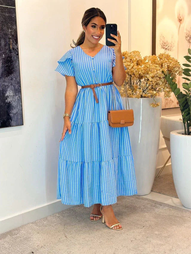 1184 - Vestido Crepe | Manga dupla