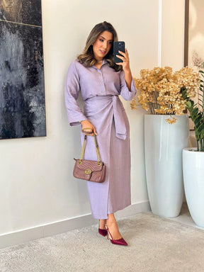 2200 - Conjunto saia | linho marrant