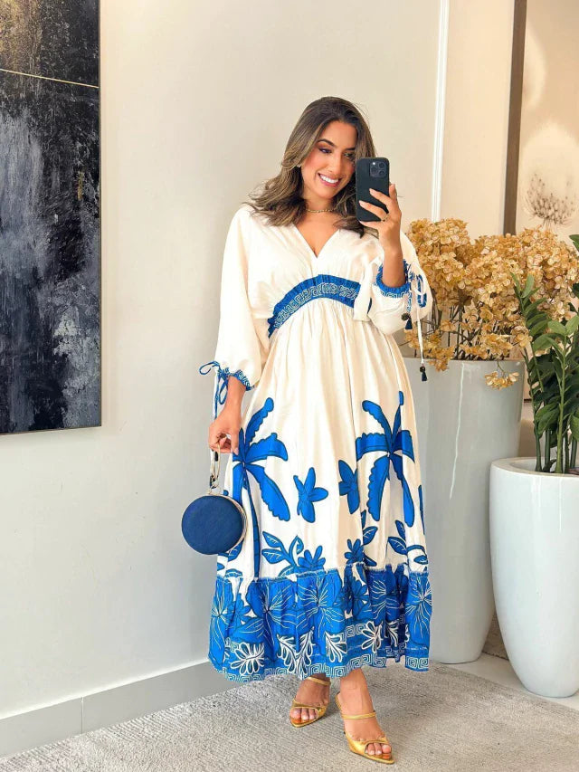 2283 - Vestido inspiração Farm | Manga morcego
