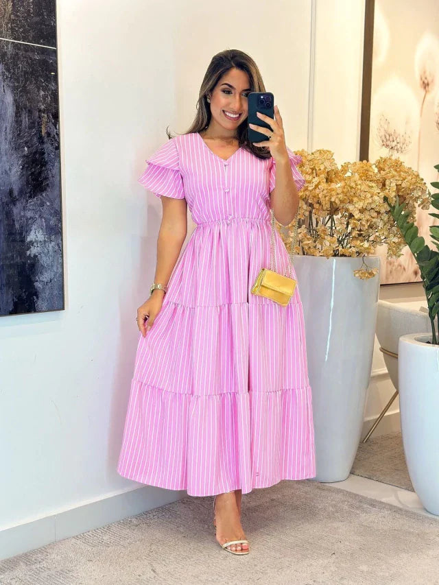 1184 - Vestido Crepe | Manga dupla