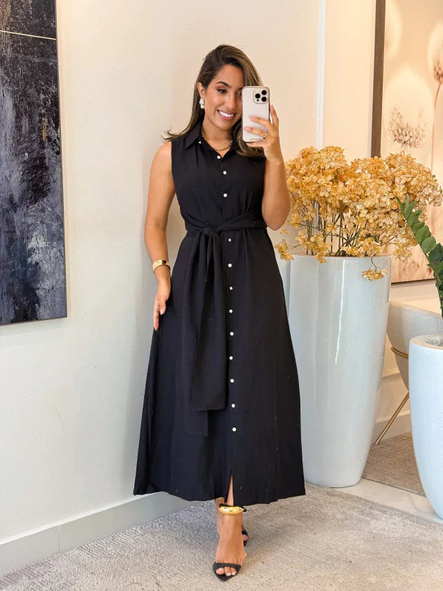 2020 - Vestido linho | Botões