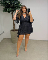Vestido Sucesso Paetê Prata